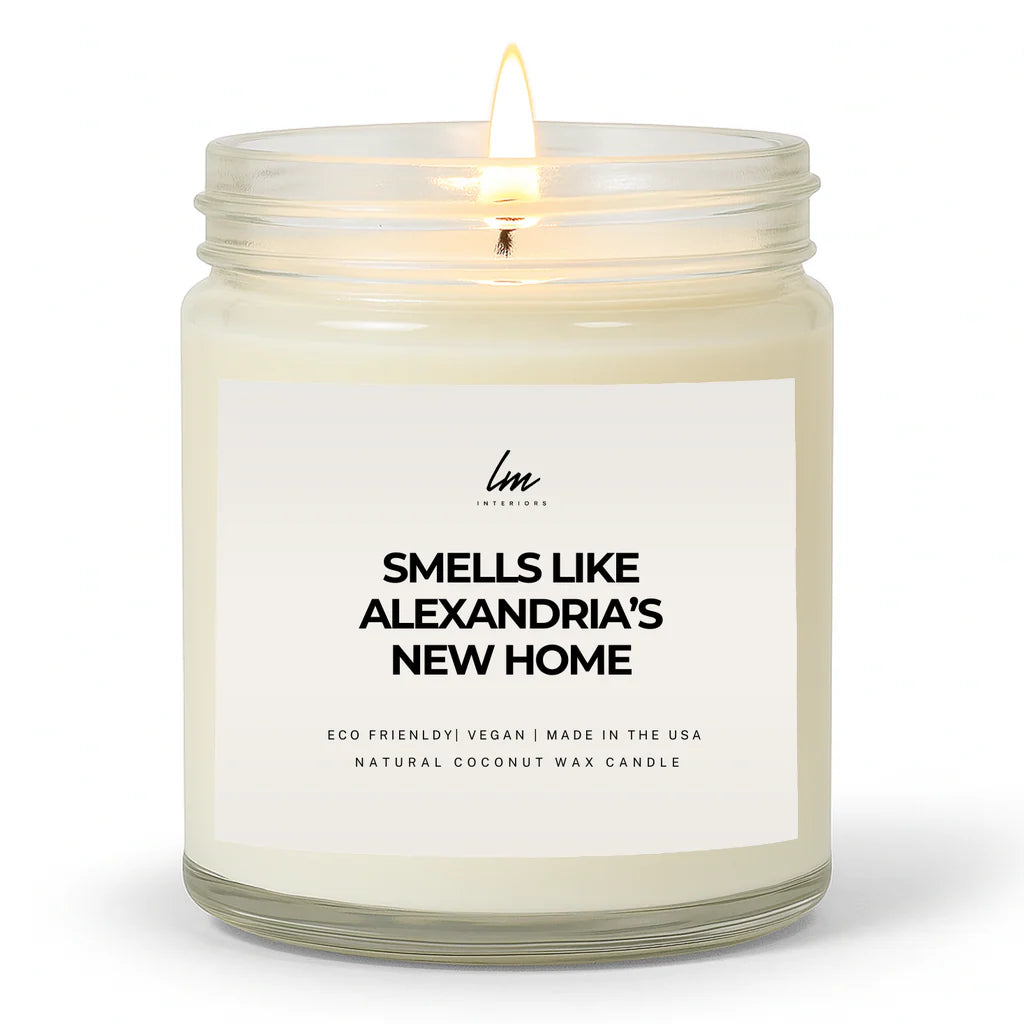 CUSTOM NEW HOME CANDLE
