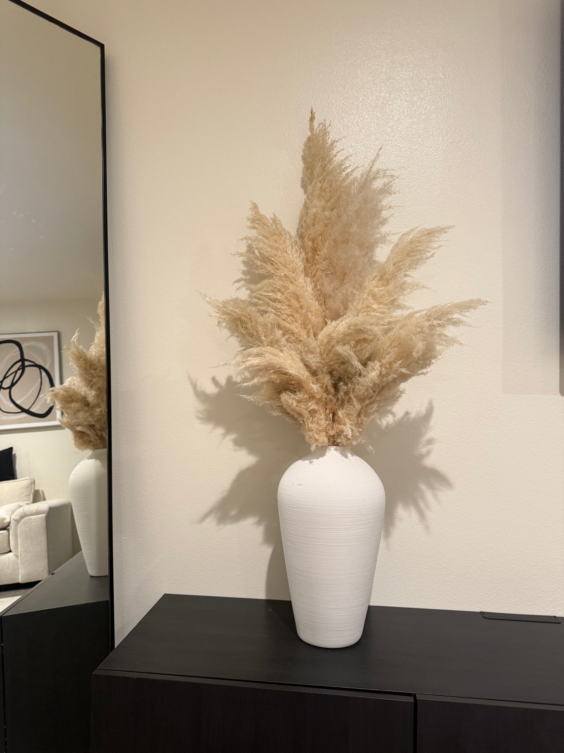 Natural Beige Pampas Stems